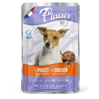 Pate cho chó trưởng thành plaisir 100g sốt viên