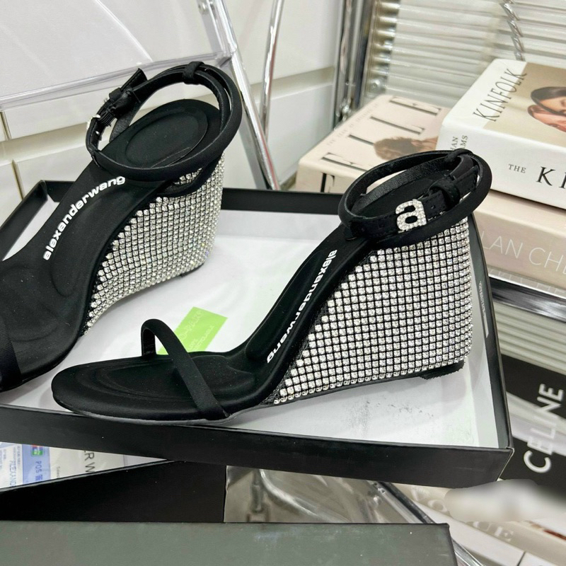 Sandal cao gót đá Alexan..der 2023 9cm fullbox - kèm video thật