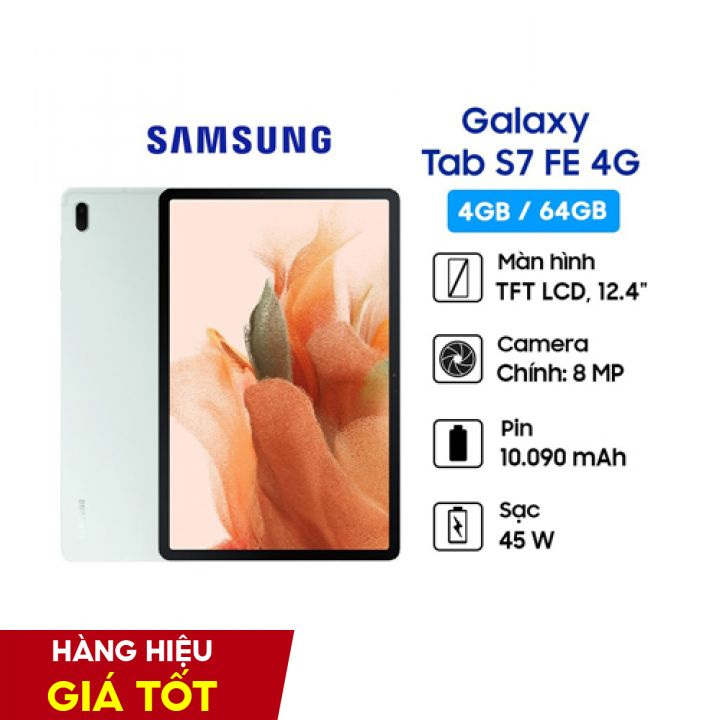 Máy tính bảng Samsung Galaxy Tab S7 FE 4G chính hãng nguyên seal fullbox