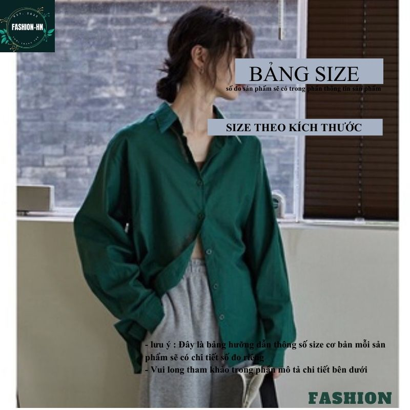 Áo sơ mi dáng rộng dài tay màu xanh cổ vịt chuẩn Vintage cho nàng phong cách đơn giản basic ulzang Hàn Quốc FASHION