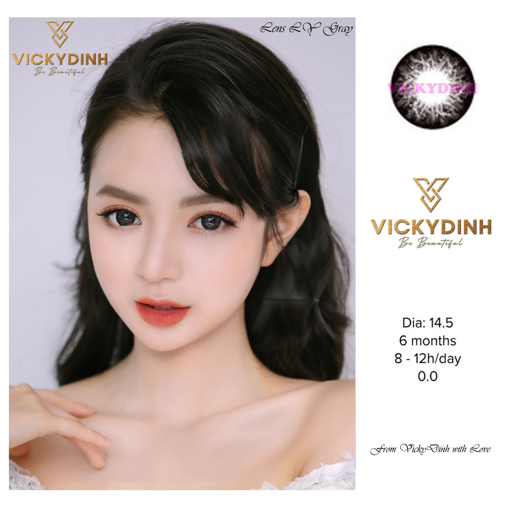 Lens VICKYDINH giãn tròng baby LY cực xinh siêu mềm ẩm