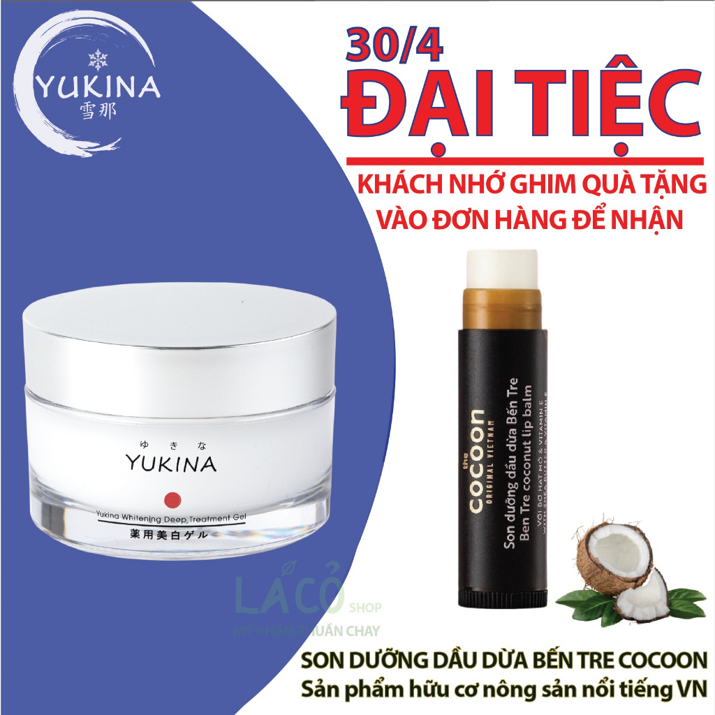 Gel nám tàn nhang làm mờ thâm nám yukina kem nám nhật bản dứt điểm nám kem dưỡng trắng da 50g LÁ CỎ MỸ PHẨM THUẦN CHAY