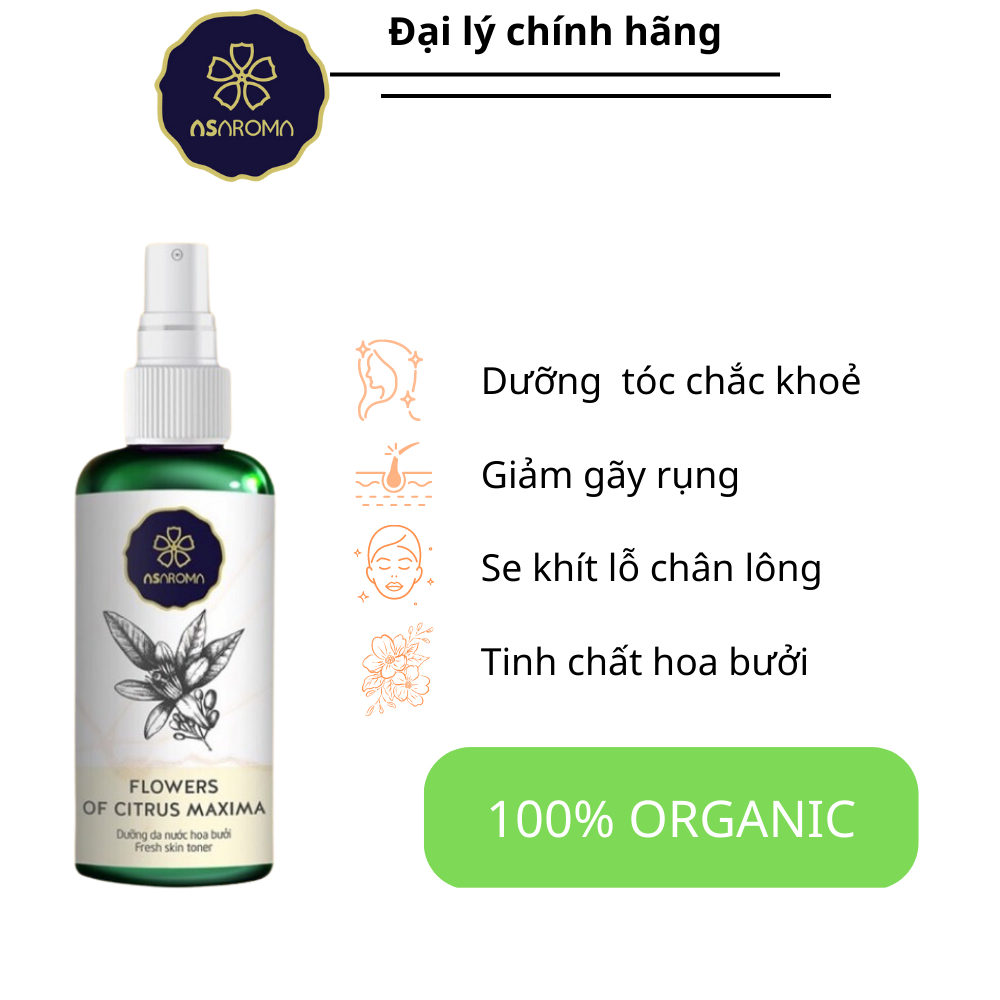 Tinh Dầu Bưởi Asaroma Giúp Mọc Tóc Nhanh Ngăn Ngừa Rụng Tóc và Gàu 100ml