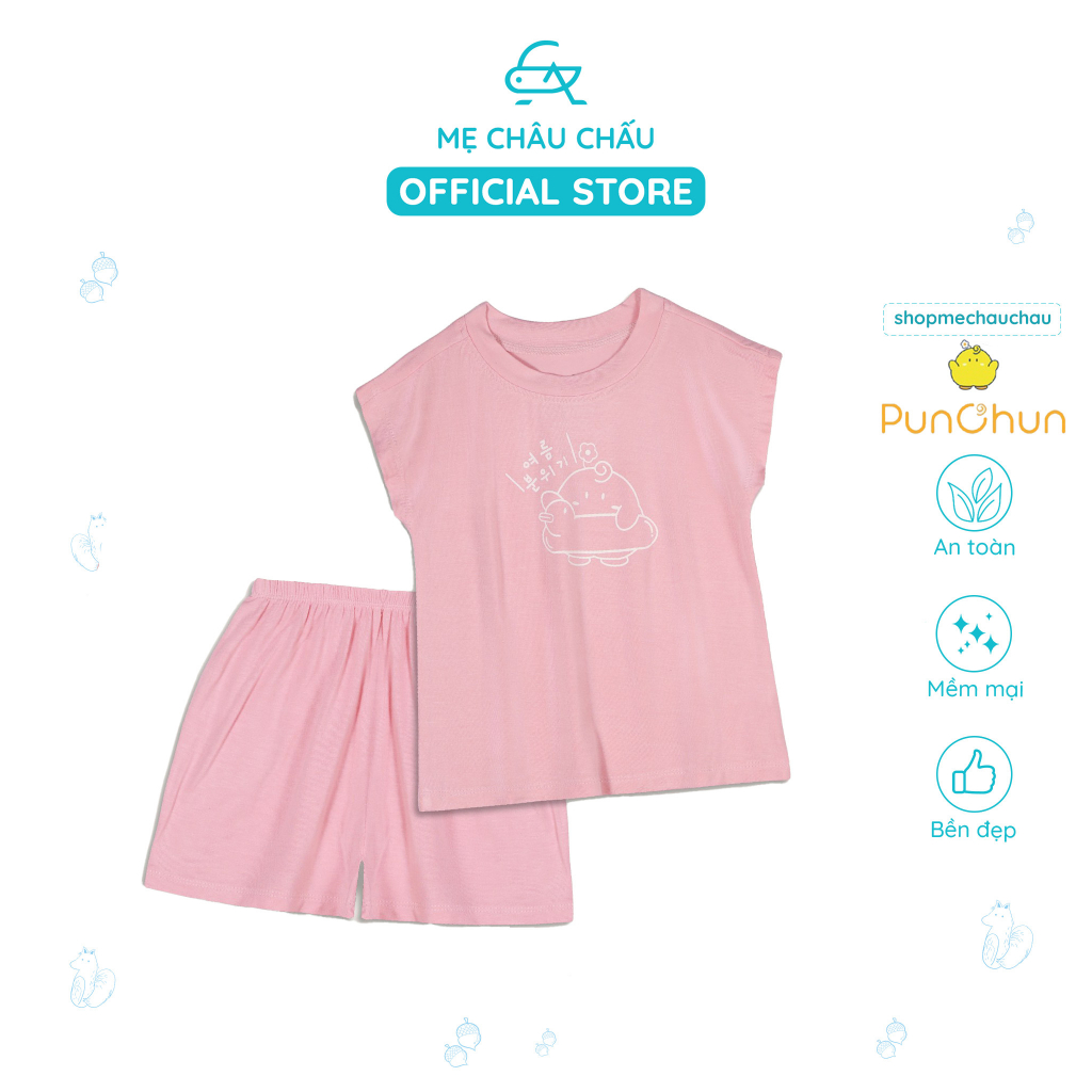 Bộ Quần Áo Cộc Sát Nách Yume Punchun Chất Cotton (Size 3-6 Tháng đến 3-4 Tuổi)