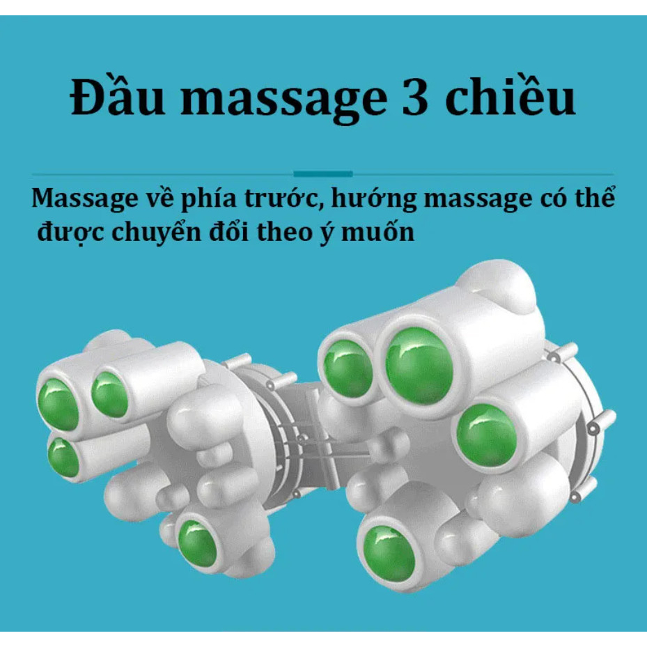 Gối mát xa massage hồng ngoại 20 bi máy mát xa massge phiên bản PREMIUM tặng gối lưng +gói trị liệu thảo mộc