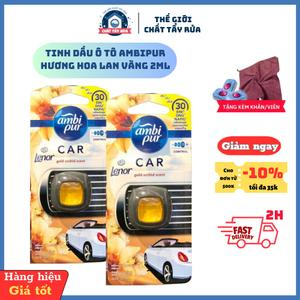 Nước hoa ô tô cao cấp Ambi Pur - Tinh dầu ô tô kẹp cửa gió xe hơi nhập khẩu Châu Âu 2ml hoàn toàn từ thiên nhiên
