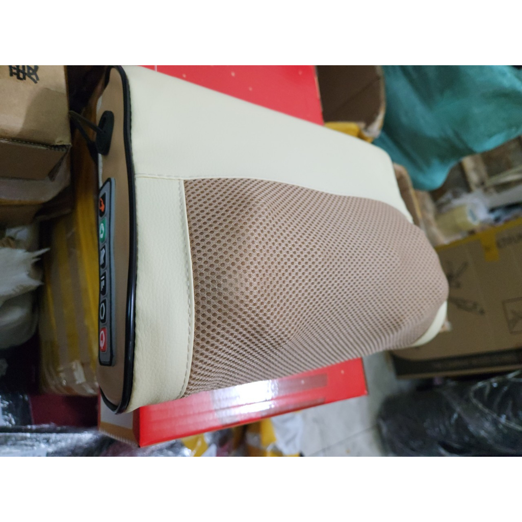 Gối mát xa massage hồng ngoại 20 bi máy mát xa massge phiên bản PREMIUM tặng gối lưng +gói trị liệu thảo mộc