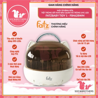 Máy úp bình sữa, tiệt trùng sấy khô bảo quản vô trùng uvc-led fatzbaby tidy 1 - fb4628wm - chính hãng