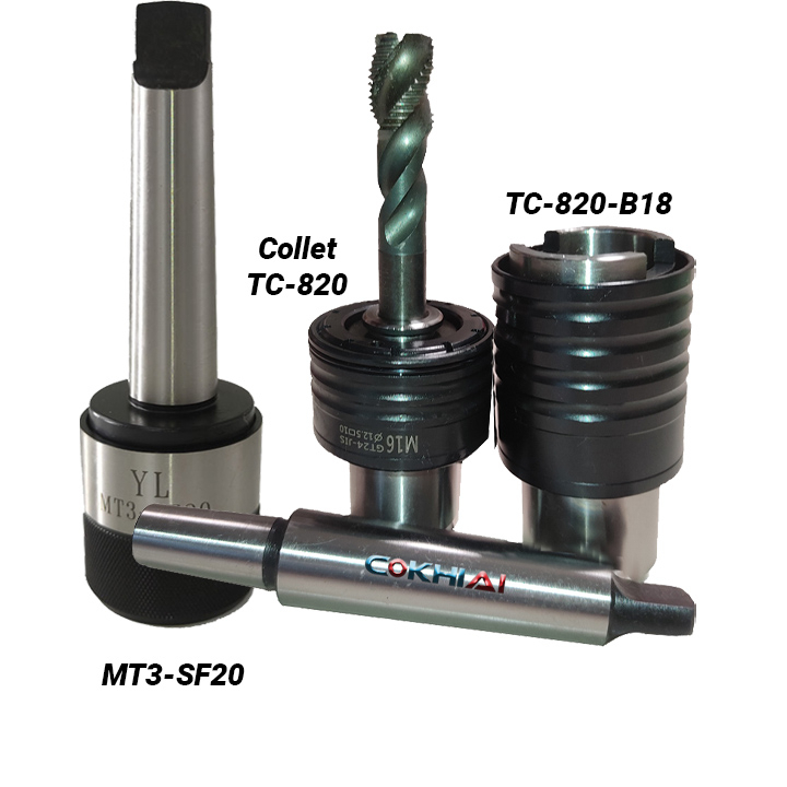 Collet Kẹp Mũi Taro TC-820 Kèm Cán Cặp Collet MT3-SF20 / TC-820-B18