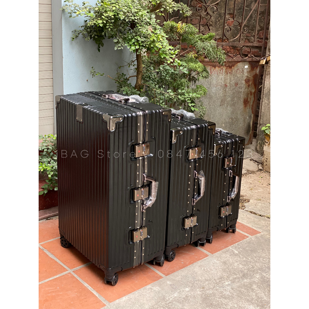 Vali khung nhôm khóa sập nội địa trung, size 20 24 29 inch