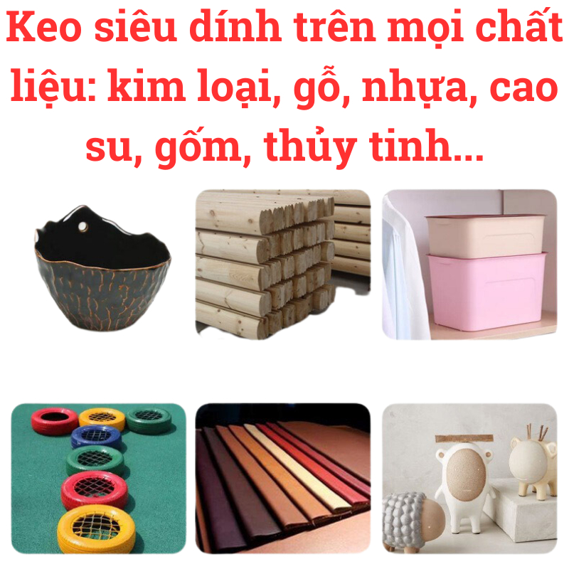 Combo 12 Tuýp Keo Dán Đa Năng, Dán Giầy Dép Kim Loại Cao Su Sành Sứ Nhựa Gỗ Kính