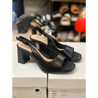 Sandal nữ da thật gót trụ cao 7cm hàng vnxk