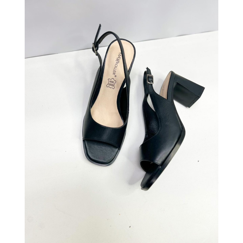 Sandal Nữ Da Thật Gót Trụ Cao 7cm Hàng VNXK