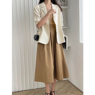 Blazer linen ngắn tay Hàn Quốc