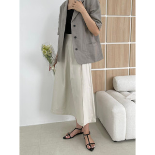 Blazer linen ngắn tay Hàn Quốc