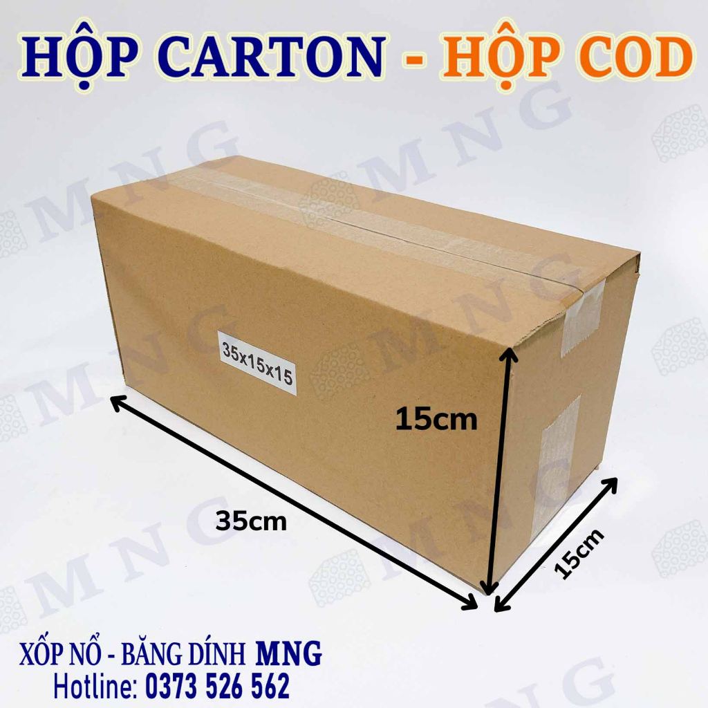 Hộp carton đóng gói hàng size 30x15x15, 35x15x10, 35x15x15