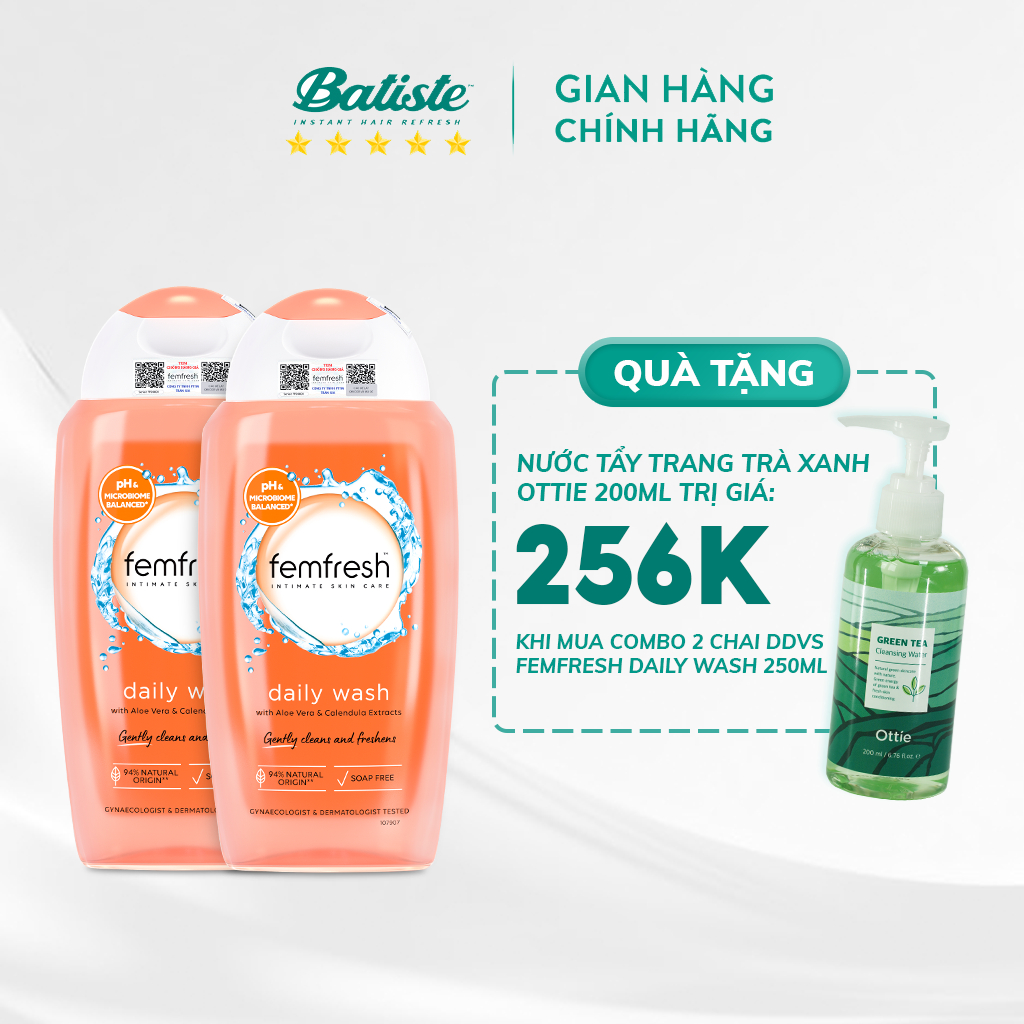 [Mua 2 Tặng 1] Combo 2 Dung Dịch Vệ Sinh Femfresh Daily Intimate Wash 250ml Tặng Quà Ngẫu Nhiên