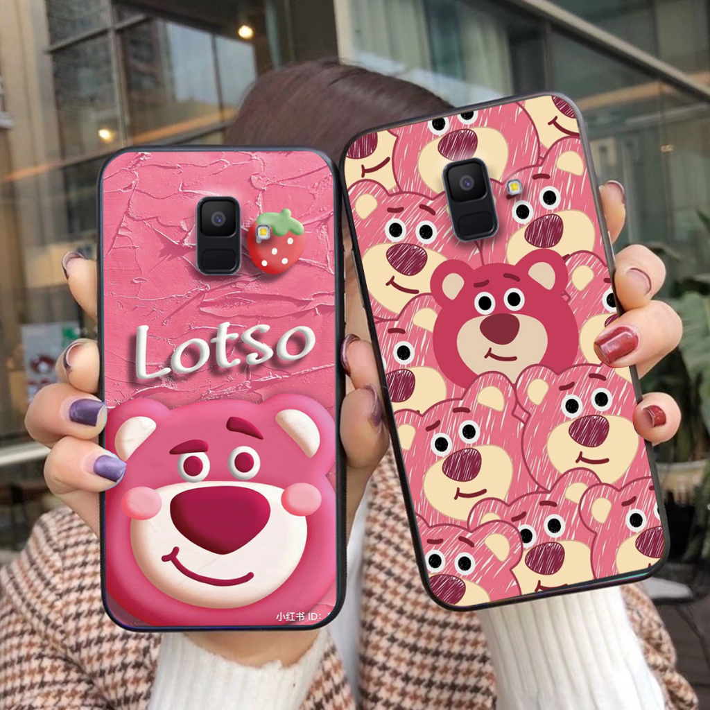 Ốp lưng Samsung A8 2018 / A8 Plus / A8+ GẤU DÂU LOTSO rẻ đẹp thể thao/ốp giá rẻ