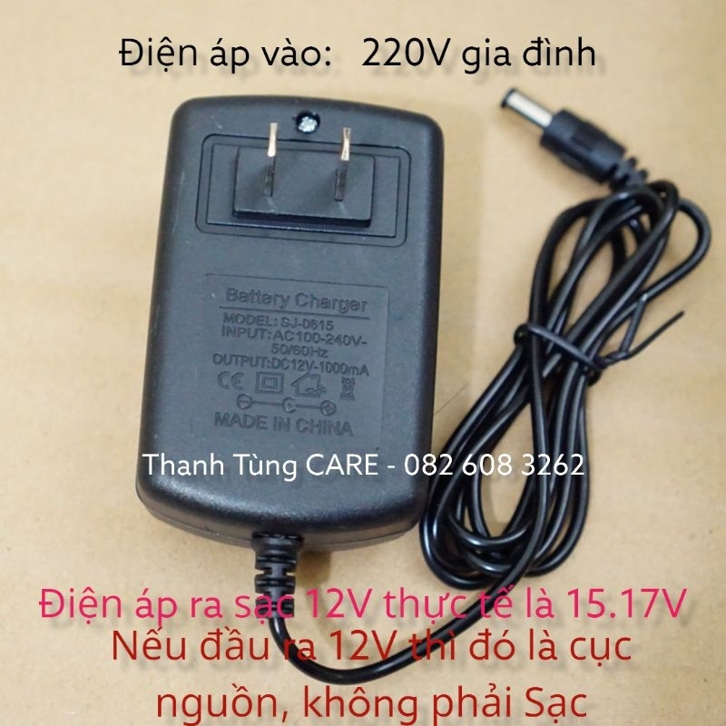 Sạc Xe Điện Trẻ Em 12V - Sạc Ôtô,Xe máy điện trẻ em 12V-1000ma [ Đèn báo chuyển màu Xanh - Đỏ, tự ngắt ]