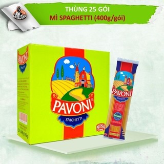 1 thùng mì ý spaghetti pavoni 25 gói x 400g, hsd 2026