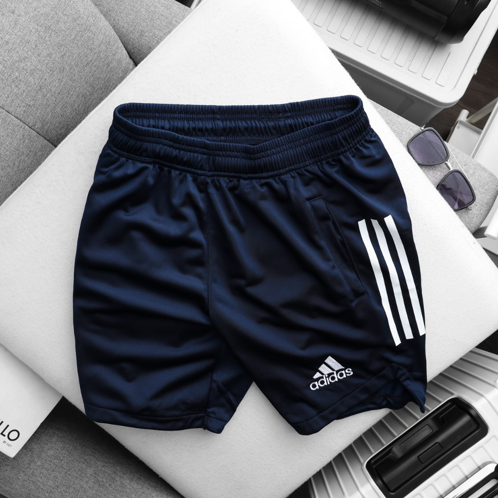 Quần đùi adidas thể thao vải tricot xuất dư chính phẩm co dãn tốt thấm hút mồ hôi