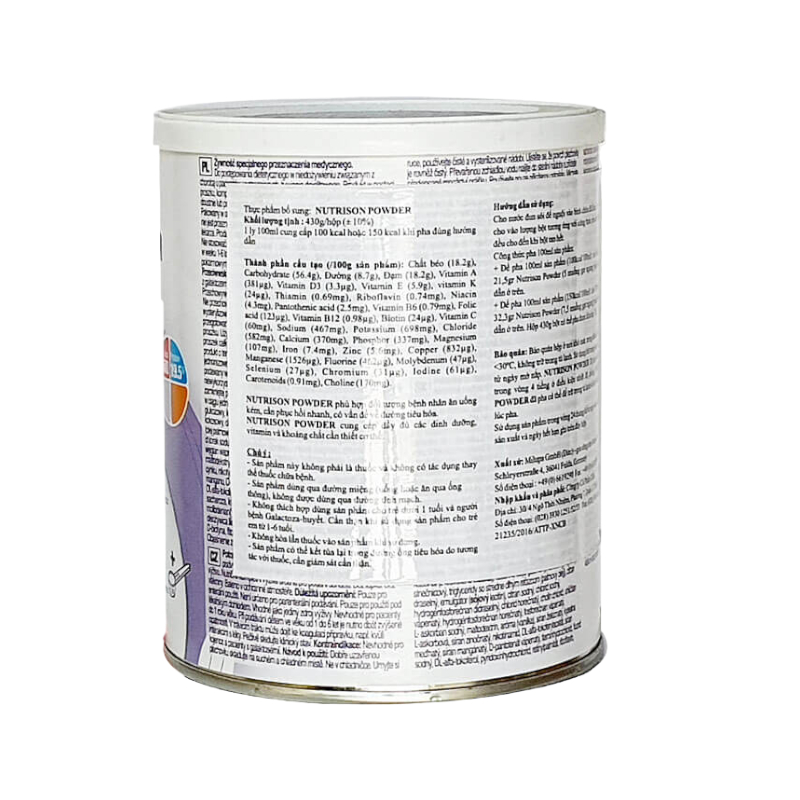 Sữa Nutrison Powder Hộp 430g Dành Cho Người Sau Mổ, Người Già, Người Có Hệ Tiêu Hoá Kém