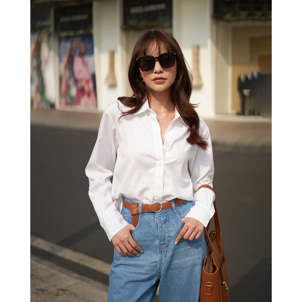 Áo sơ mi nữ dài tay KHÂU BY CQ Normandy