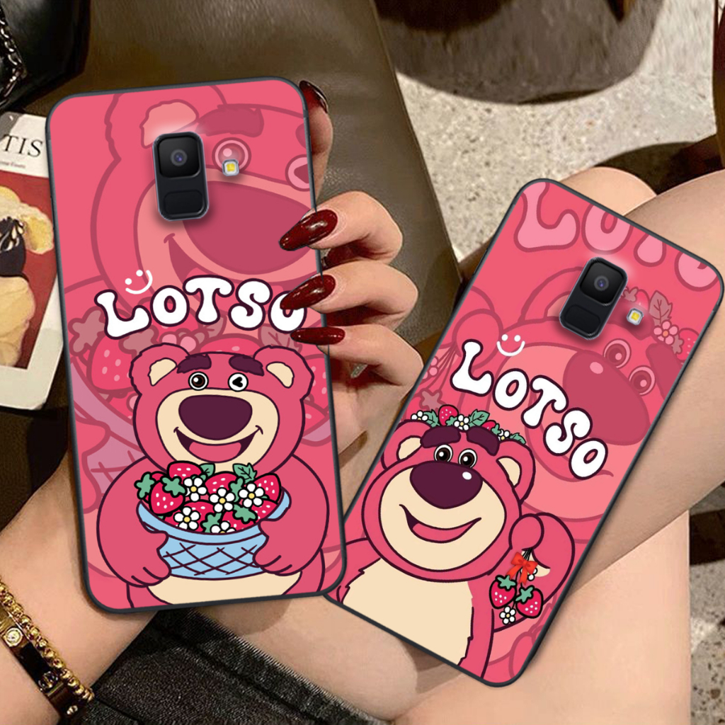 Ốp lưng Samsung A6 2018 / A6 Plus / A6+ GẤU DÂU LOTSO rẻ đẹp thể thao/ốp giá rẻ