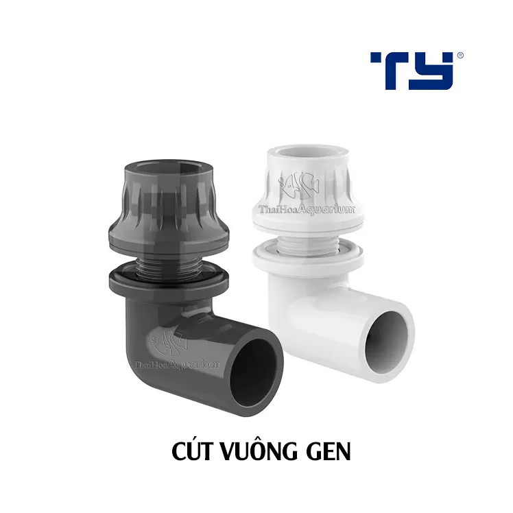 Cút vuông gen nhựa UPVC nhãn hiệu TY dùng cho bể cá cảnh