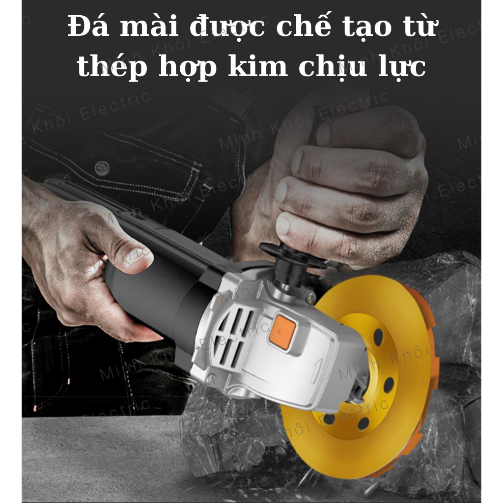 Đá Mài Bê Tông phi 100, đĩa mài gạch, bê tông, lưỡi mai đá unik vàng