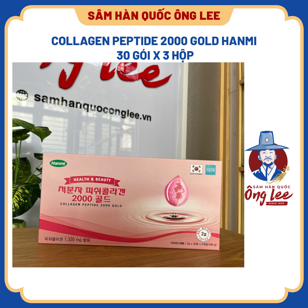 Collagen Peptide 2000 Gold Hanmi 30 gói x 3 hộp