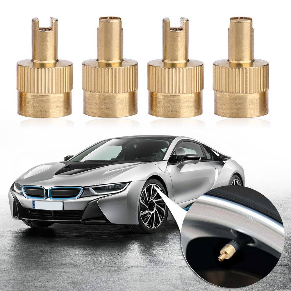 8pcs/set Nắp Van Có Rãnh Với Lõi Tháo Gỡ Cho Xe Hơi Xe Máy