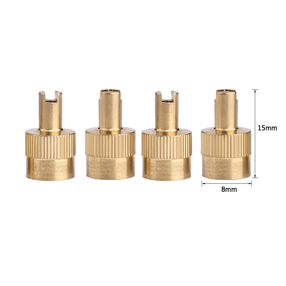 8pcs/set Nắp Van Có Rãnh Với Lõi Tháo Gỡ Cho Xe Hơi Xe Máy