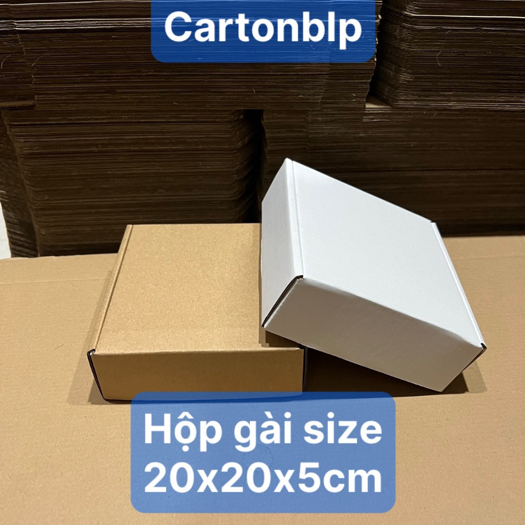 COMBO 20 HỘP CARTON GÀI ĐỰNG TÚI XÁCH, PHỤ KIỆN SIZE 20X20X5CM