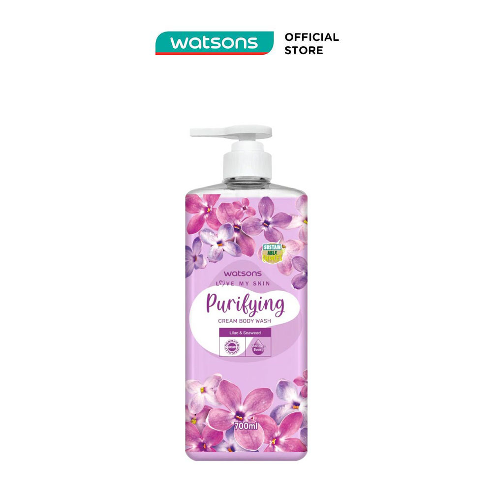 Kem Tắm Watsons Love My Skin Purifying Cream Body Wash 700ml