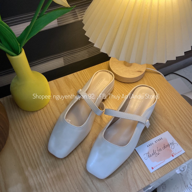 Sục nữ, giày búp bê hở gót Andu Store
