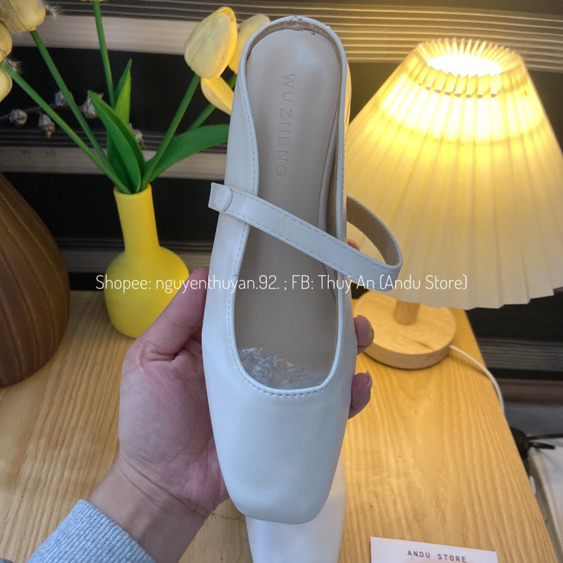 Sục nữ, giày búp bê hở gót Andu Store