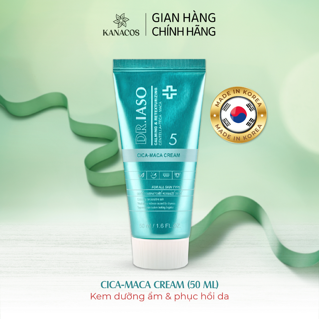 Kem dưỡng ẩm và phục hồi da Dr IASO 50ml - D34