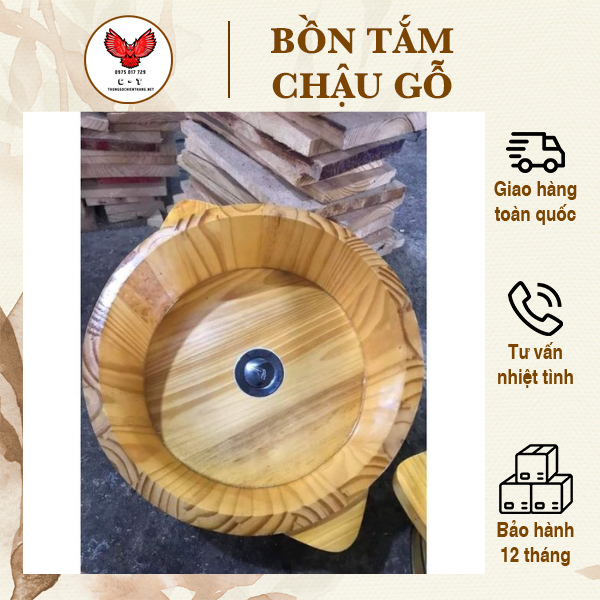 Chậu gỗ ngâm chân lavabo ⚡ LOẠI XỊN ⚡ Chậu ngâm chân làm nail, chậu rửa mặt gỗ cao cấp siêu bền siêu đẹp