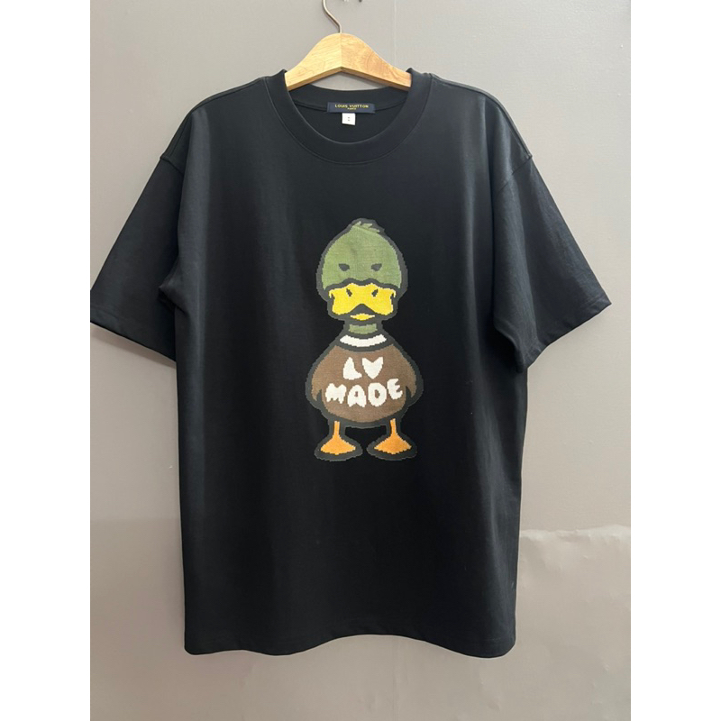 Áo thun unisex chất cotton 2 chiều LV Made áo con vịt