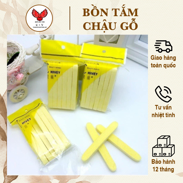 Bông nở rửa mặt bọt biển Chivey 12 miếng ⚡ GIÁ TỐT ⚡ Bông rửa mặt mút bọt biển siêu mềm, bông dùng 1 lần cho spa