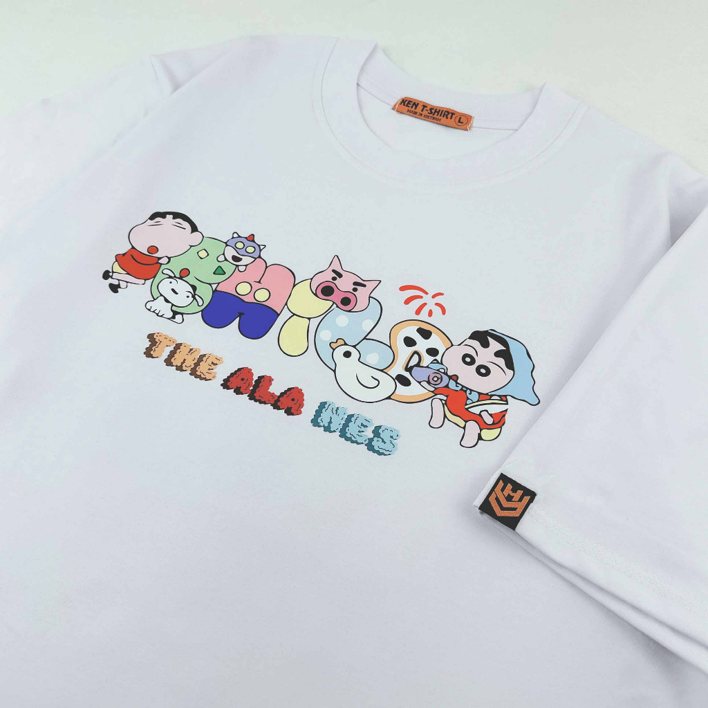 Áo thun nam nữ HY KOREA Shin Child 1220 cotton 75% form rộng tay lỡ