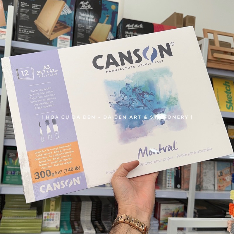 Sổ Vẽ Màu Nước Canson Montval A3 300gsm