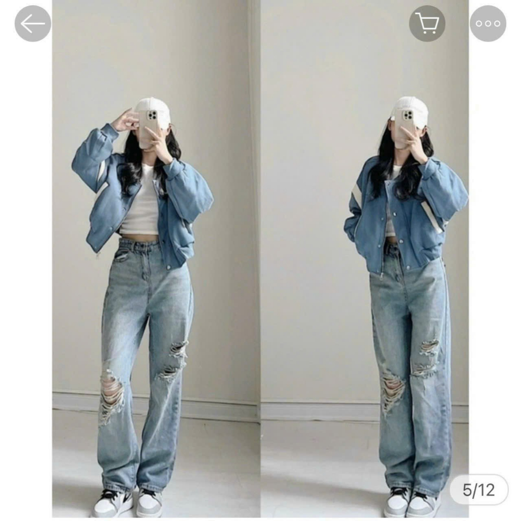 Áo khoác nhẹ nữ có cúc bấm, chất da lộn lót dù 2 lớp phong cách croptop phối viền trắng cá tính siêu xinh