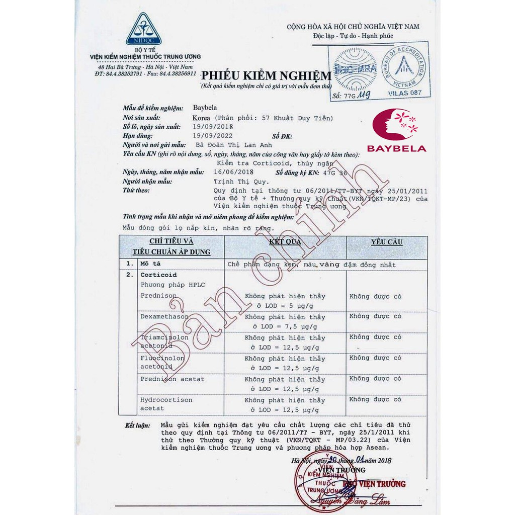 KEM TRẮNG DA CAO CẤP BAYBELA