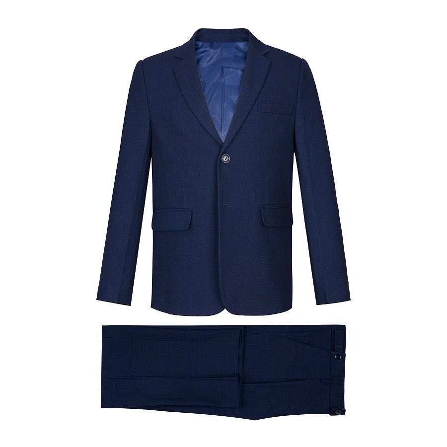 Bộ vest nam trung niên 2 nút Màu Đen chất vải dày dặn cao cấp (áo+quần) full size