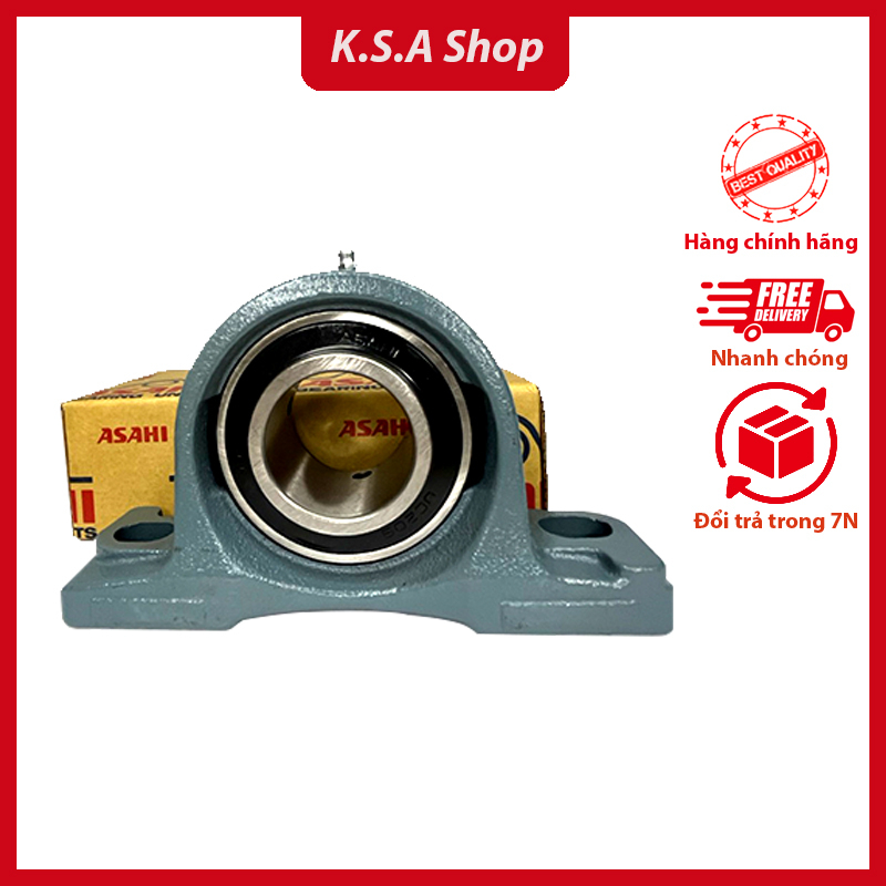 Gối đỡ vòng bi bạc đạn UCP 204, 205, 206, 207, 208, 209, 210 NSX ASAHI Nhật Bản - Hàng chính hãng