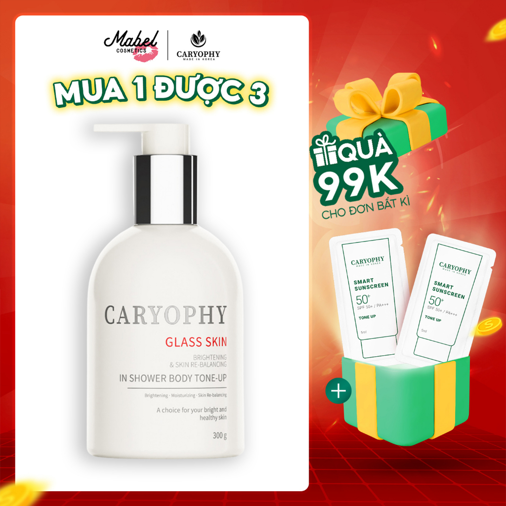 Kem dưỡng trắng da Body Caryophy Glass Skin 300g