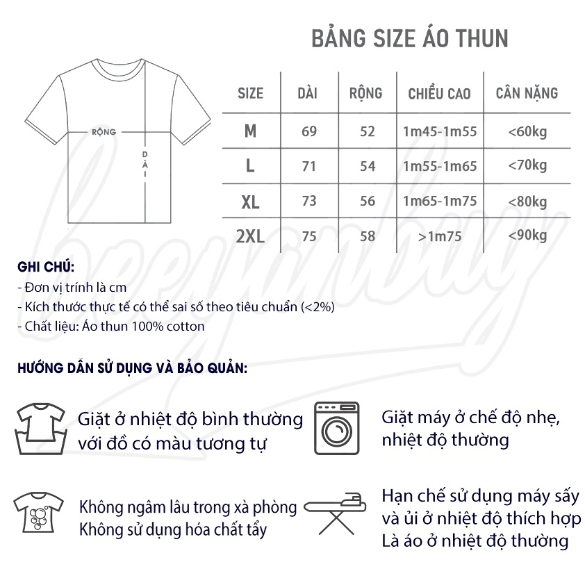 Áo thun phông basic nam nâu xám local brand BEEYANBUY T-shirt vintage unisex 100% cotton