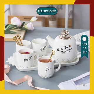 Bộ ấm trà quả dứa bộ trà hoa quả xinh xắn
